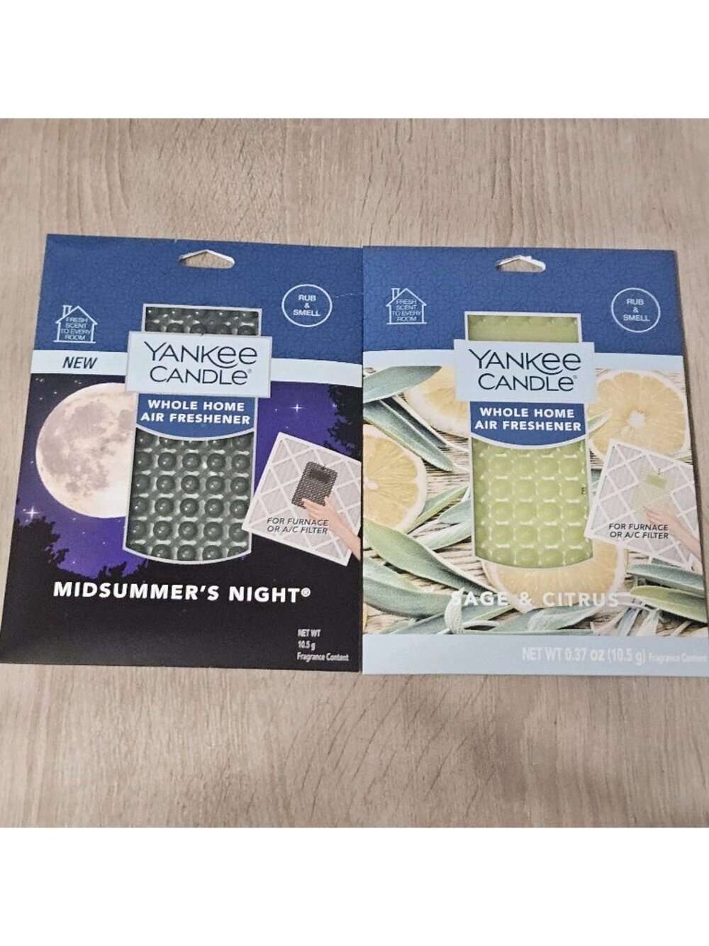 2 Yankee Candle Sage & Night Scented House Furnace A/C Filter Air Freshener